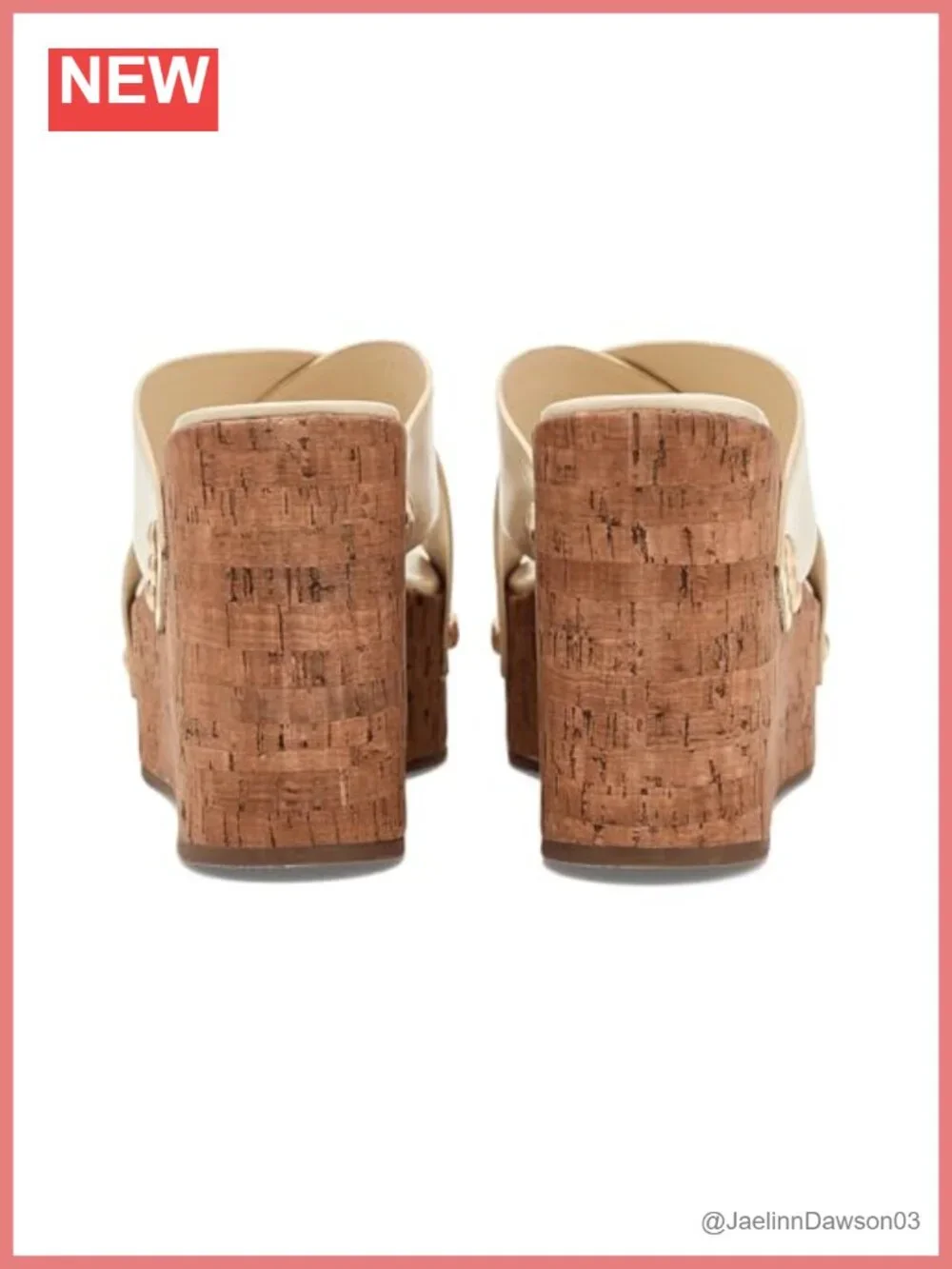 Leather Strap Platform Wedge Sandals Square Toe Slip On